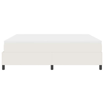 Letto a molle Crema e Bianco 180 x 200 cm Tessuto in Cords | homemem39