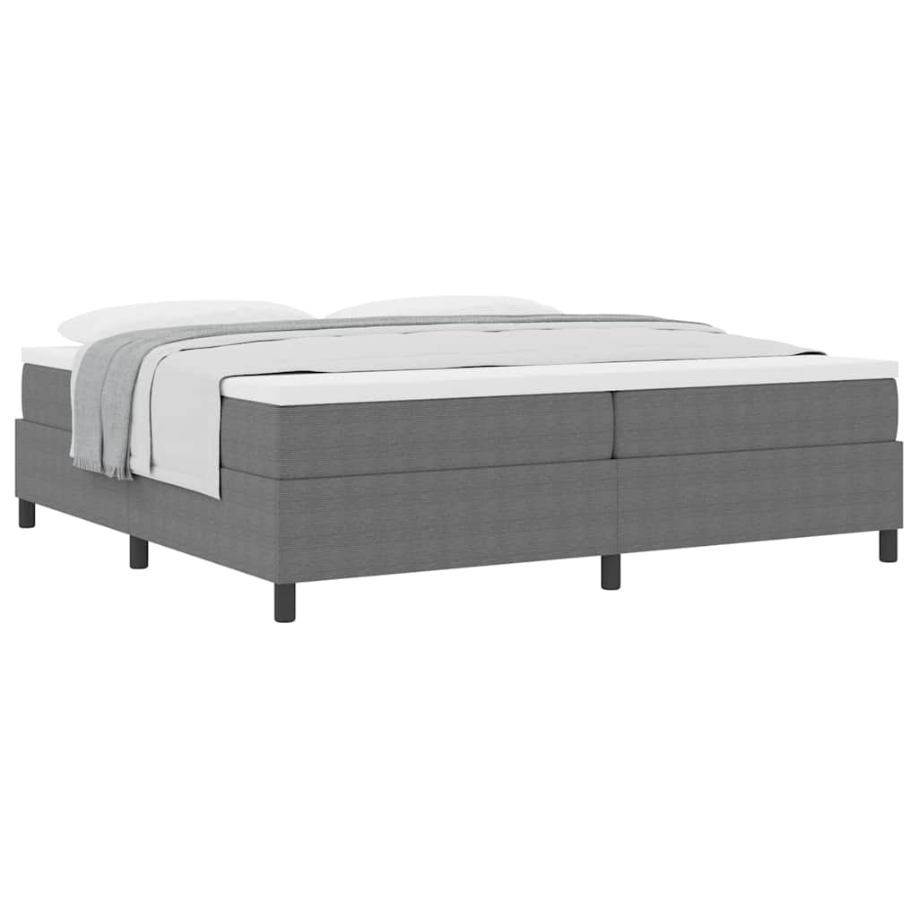 Letto a molle Grigio chiaro e bianco 203 x 200 x 60 cm
