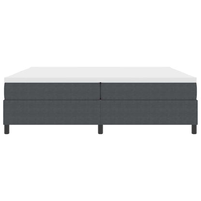 Letto a molle Grigio Scuro e Bianco 203 x 200 x 60 cm - homemem39