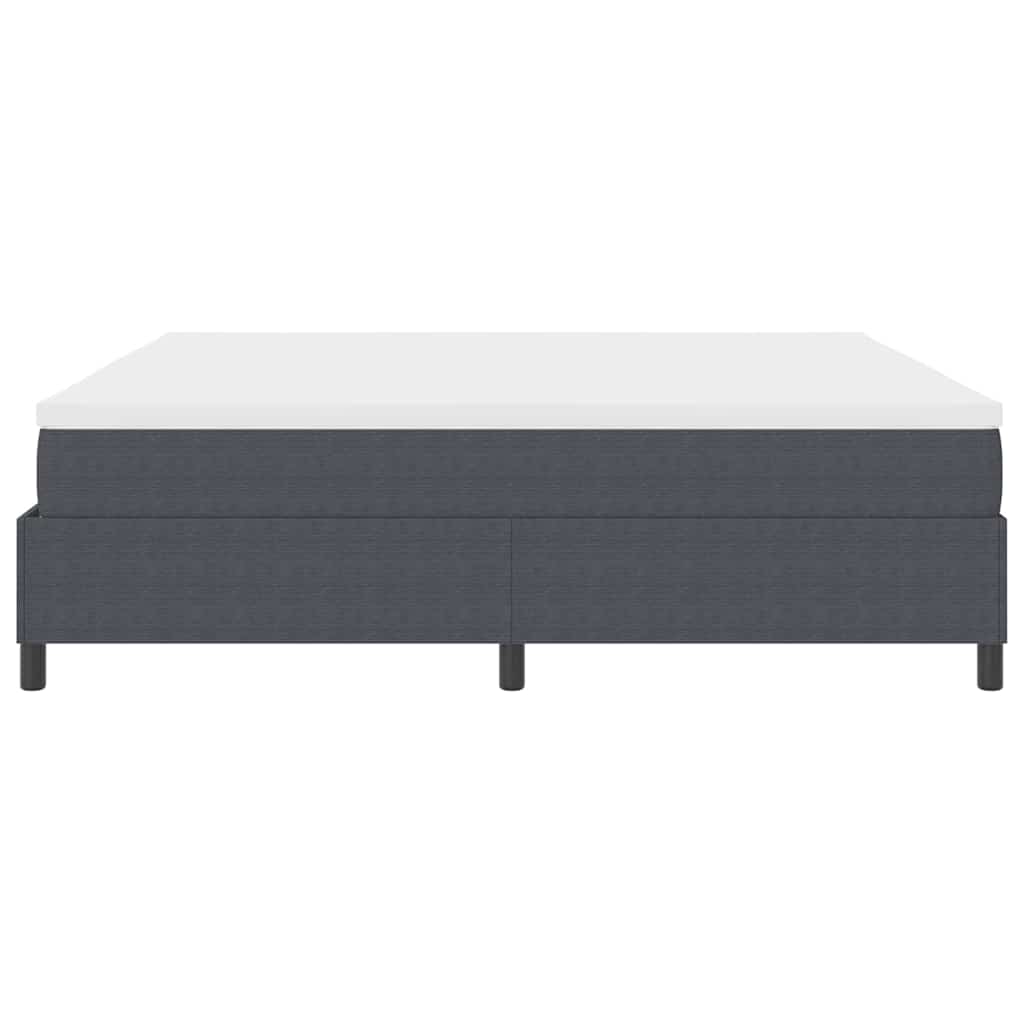 Letto a molle Grigio Scuro e Bianco 203 x 200 x 60 cm - homemem39