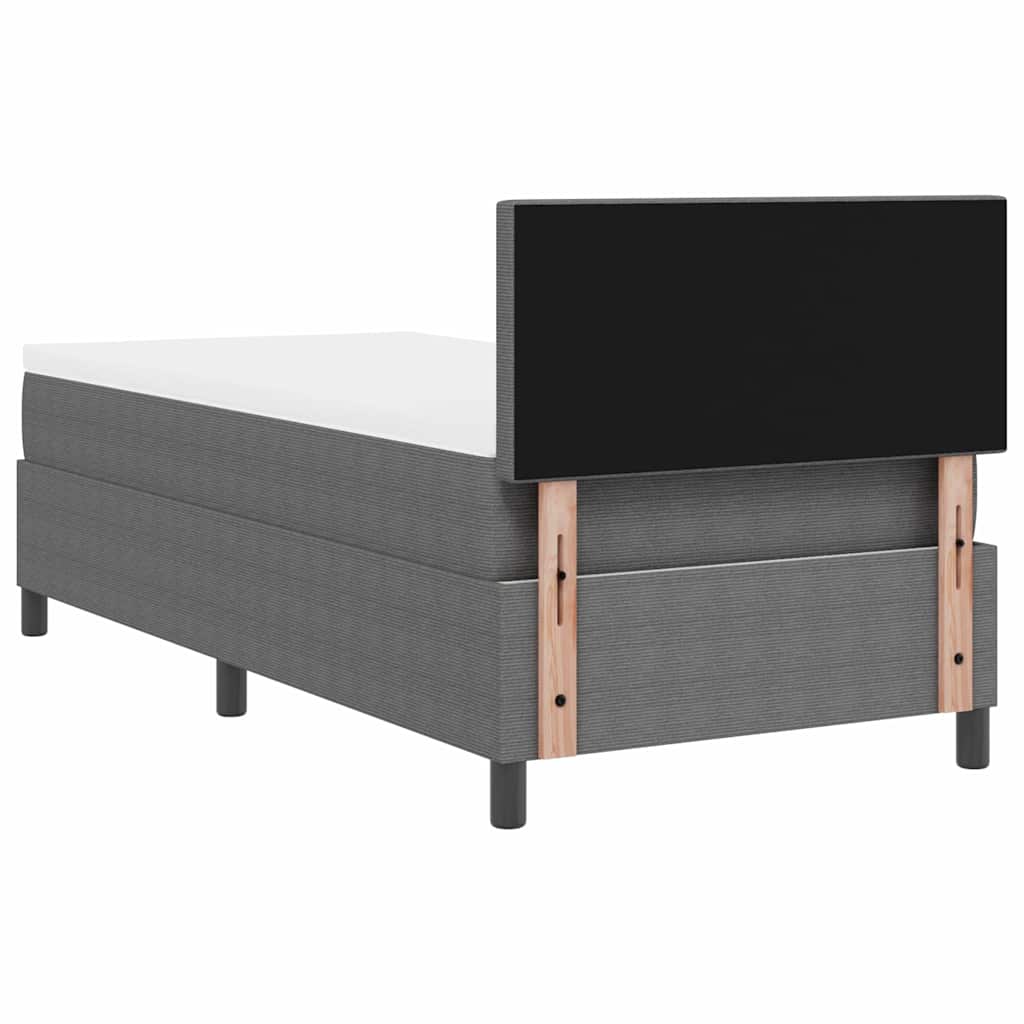 Letto a molle con testiera Grigio chiaro e bianco 80 x 200 cm | homemem39