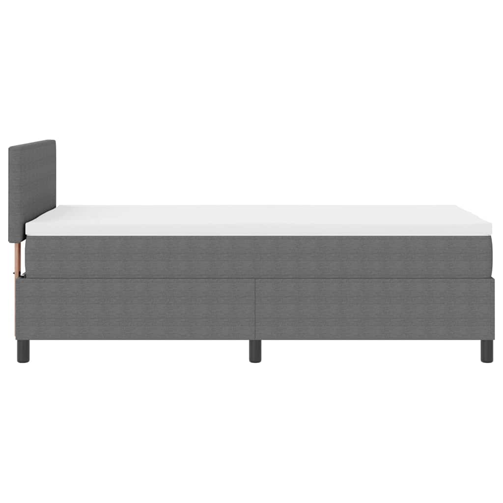 Letto a molle con testiera Grigio chiaro e bianco 80 x 200 cm | homemem39
