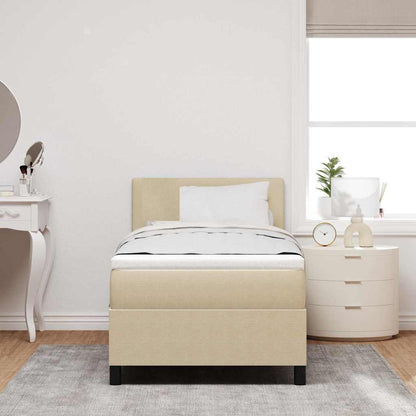 Letto a molle con testiera Grigio chiaro e bianco 80 x 200 cm | homemem39