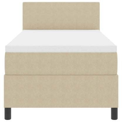 Letto a molle con testiera Grigio chiaro e bianco 80 x 200 cm | homemem39