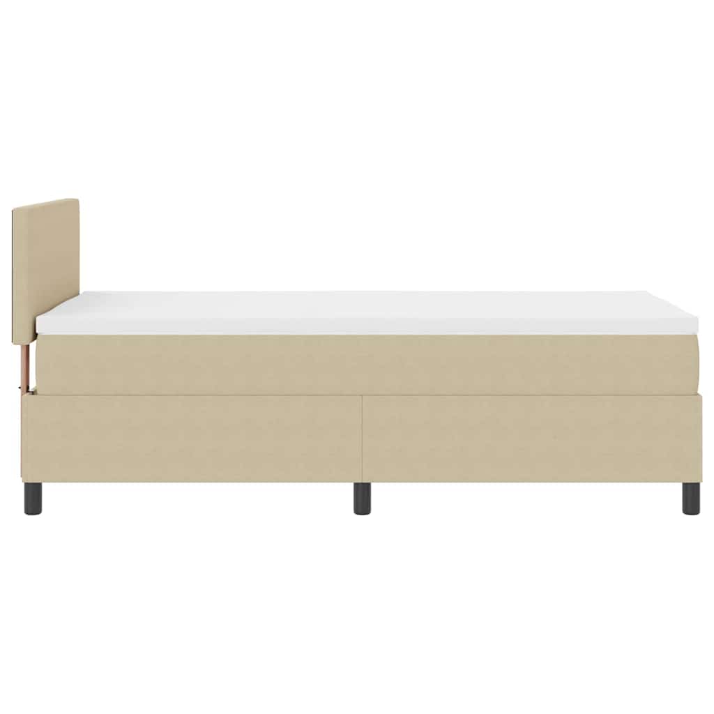 Letto a molle con testiera Grigio chiaro e bianco 80 x 200 cm | homemem39