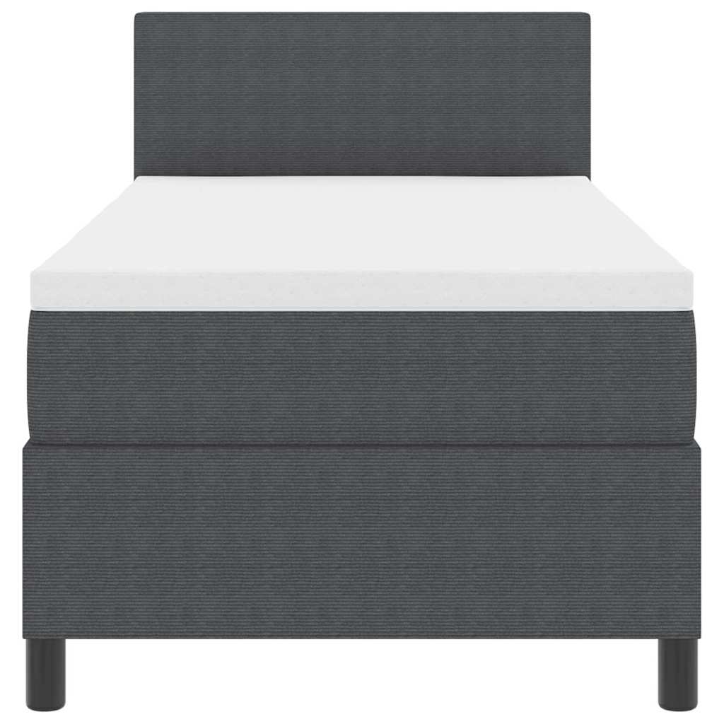 Letto a molle Grigio scuro e bianco 203 x 90 x 88 cm