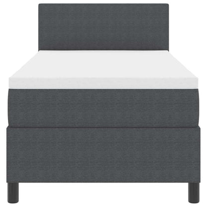 Letto a molle Grigio scuro e bianco 203 x 90 x 88 cm