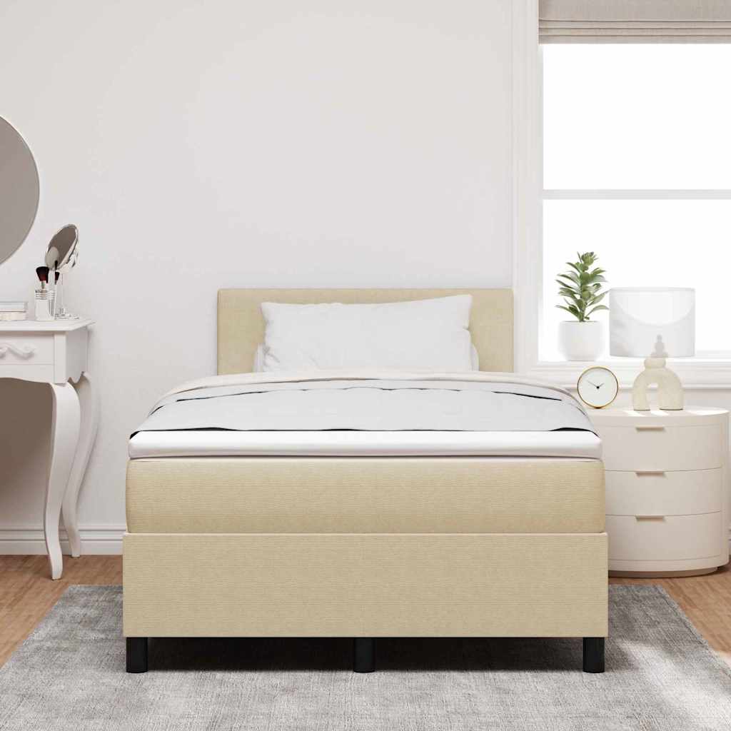 Letto a molle Grigio chiaro e bianco 203 x 120 x 88 cm
