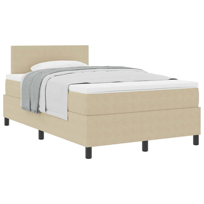 Letto a molle Grigio chiaro e bianco 203 x 120 x 88 cm