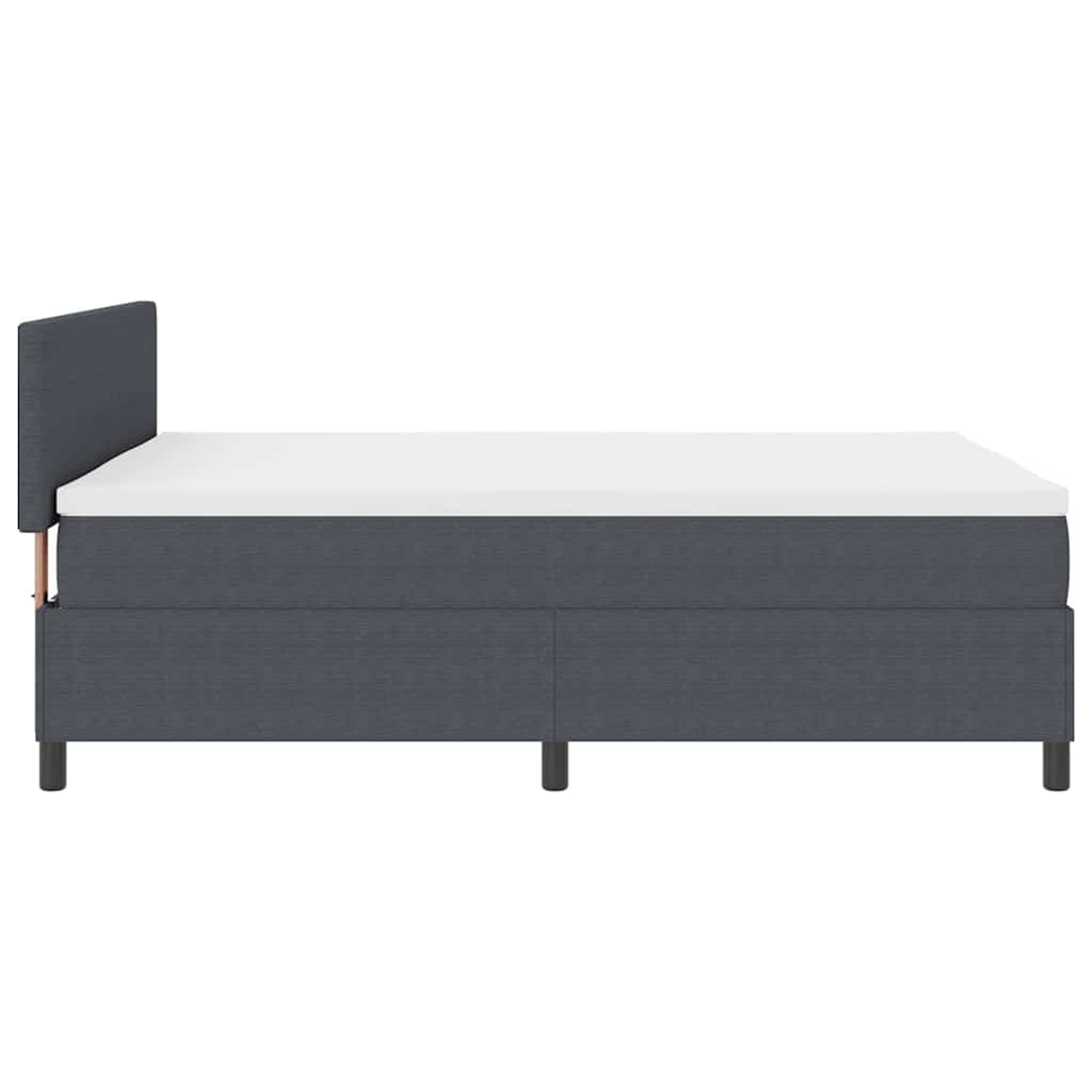 Letto a molle con testiera Grigio Scuro e Bianco 160 x 200 cm | homemem39