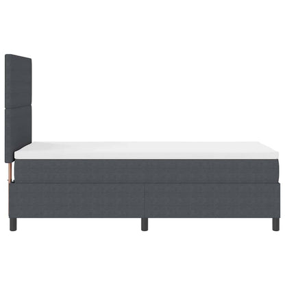 Letto a molle con testiera Grigio Scuro e Bianco 80 x 200 cm | homemem39
