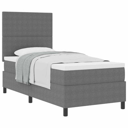 Letto a molle con testiera Grigio chiaro e bianco 90 x 200 cm | homemem39