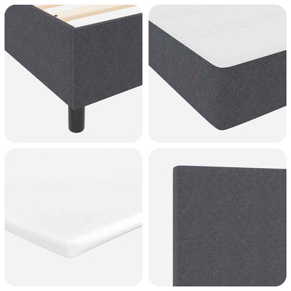 Letto a molle con testiera Grigio Scuro e Bianco 90 x 200 cm | homemem39