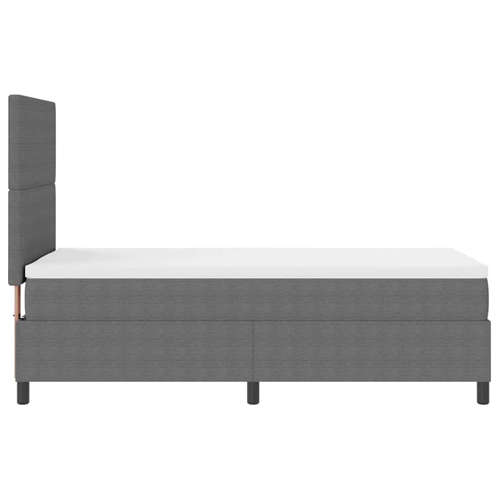 Letto a molle con testiera Grigio chiaro e bianco 100 x 200 cm | homemem39