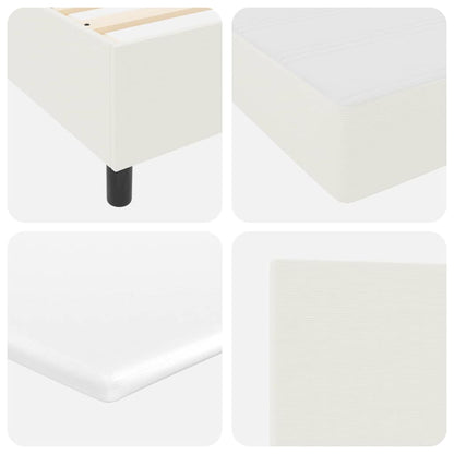 Letto a molle Crema e Bianco 100 x 200 cm Tessuto in Cords | homemem39