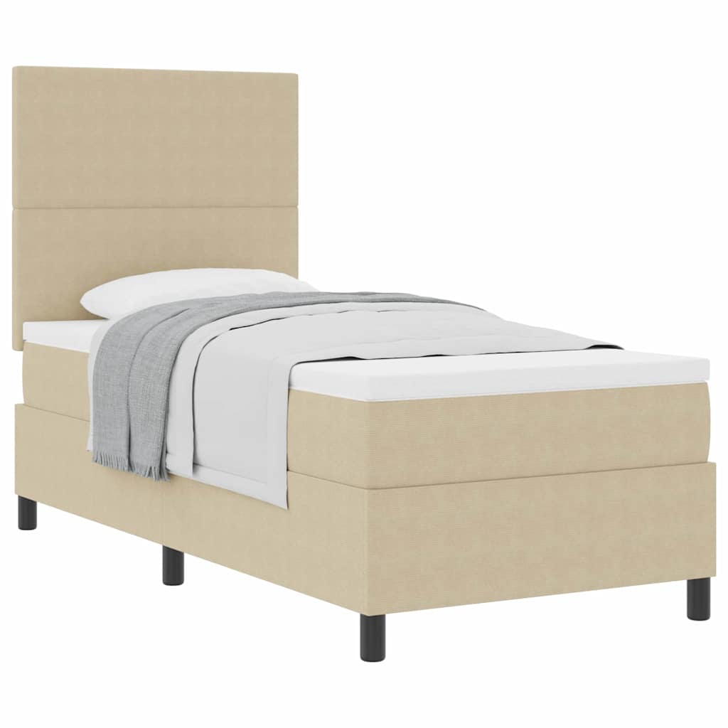 Letto a molle Grigio chiaro e bianco 203 x 100 x 128 cm - homemem39