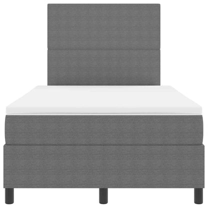 Letto a molle con testiera Grigio chiaro e bianco 120 x 190 cm | homemem39