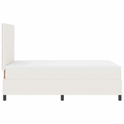 Letto a molle Crema e Bianco 120 x 190 cm Tessuto in Cords | homemem39
