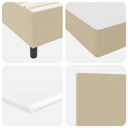 Letto a molle con testiera Grigio chiaro e bianco 120 x 190 cm