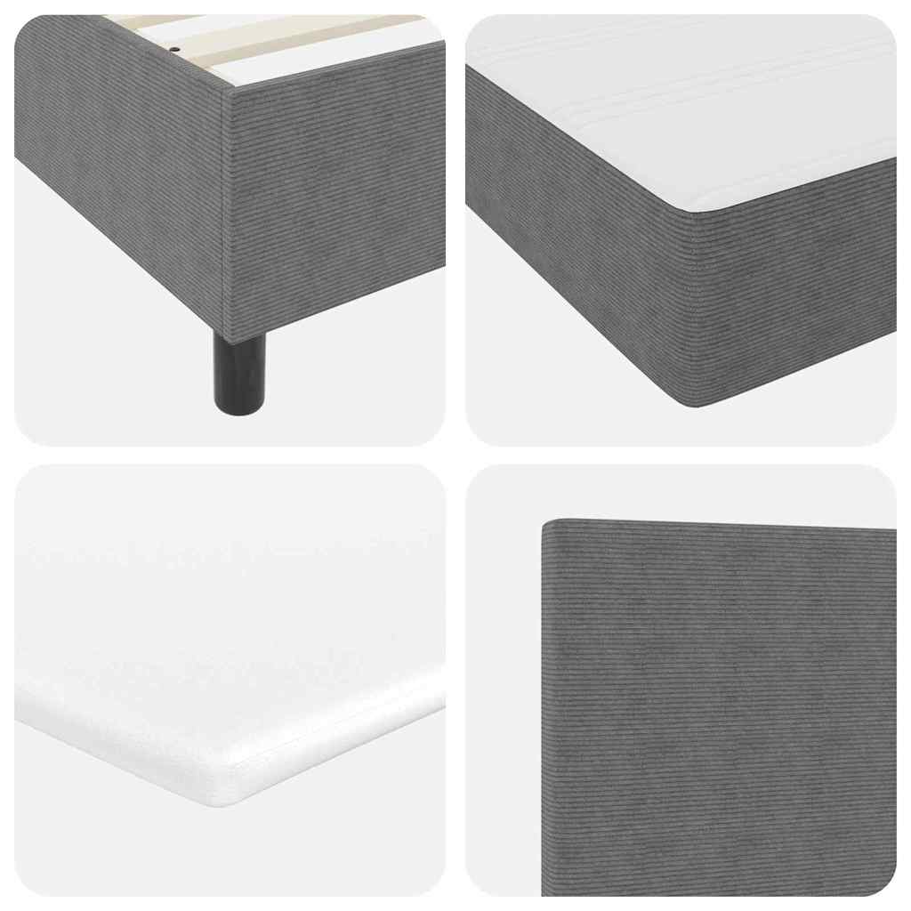 Letto a molle con testiera Grigio chiaro e bianco 120 x 200 cm | homemem39
