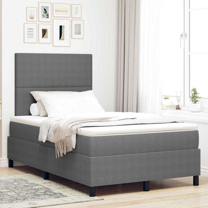 Letto a molle con testiera Grigio chiaro e bianco 120 x 200 cm | homemem39