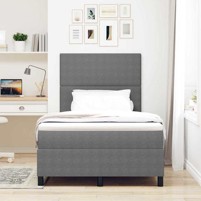 Letto a molle con testiera Grigio chiaro e bianco 120 x 200 cm | homemem39