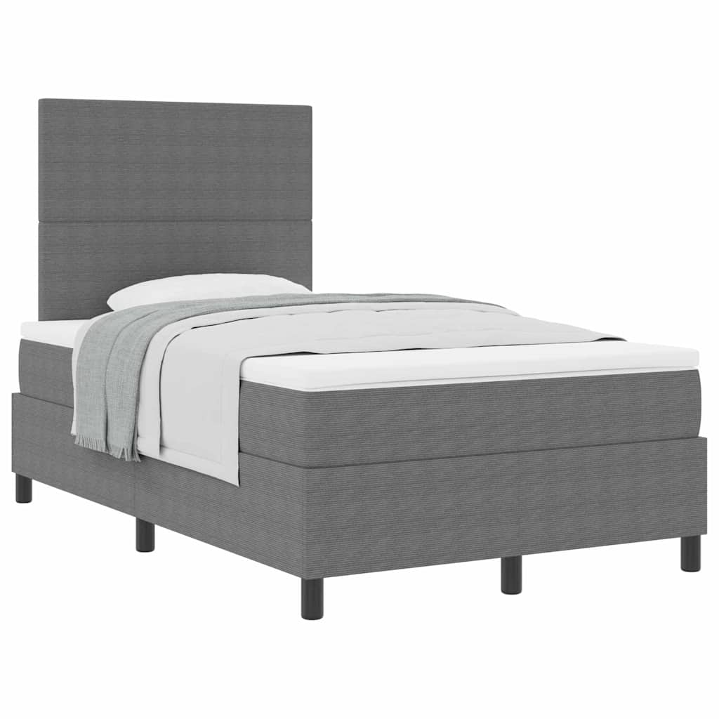 Letto a molle con testiera Grigio chiaro e bianco 120 x 200 cm | homemem39
