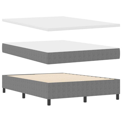 Letto a molle con testiera Grigio chiaro e bianco 140 x 190 cm | homemem39