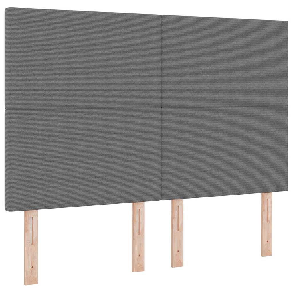 Letto a molle con testiera Grigio chiaro e bianco 140 x 200 cm | homemem39