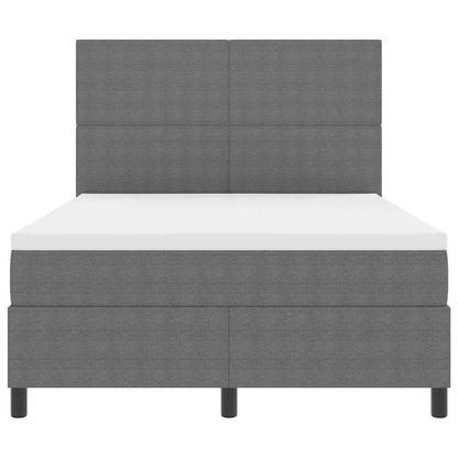 Letto a molle con testiera Grigio chiaro e bianco 140 x 200 cm | homemem39