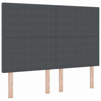 Letto a molle con testiera Grigio Scuro e Bianco 160 x 200 cm | homemem39