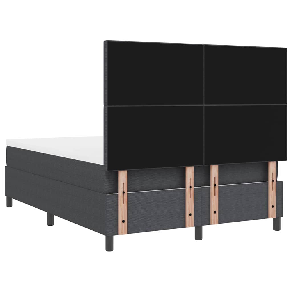 Letto a molle con testiera Grigio Scuro e Bianco 160 x 200 cm | homemem39