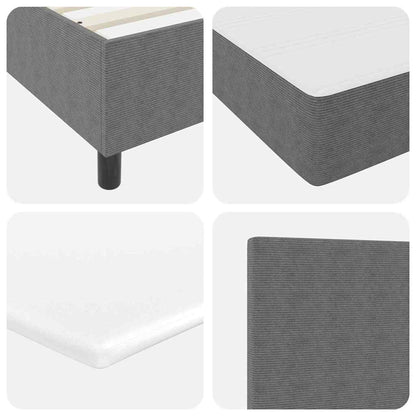 Letto a molle con testiera Grigio chiaro e bianco 200 x 200 cm | homemem39