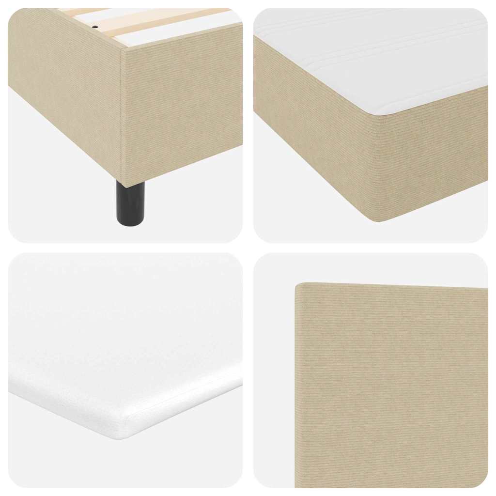 Letto a molle con testiera Grigio chiaro e bianco 200 x 200 cm | homemem39