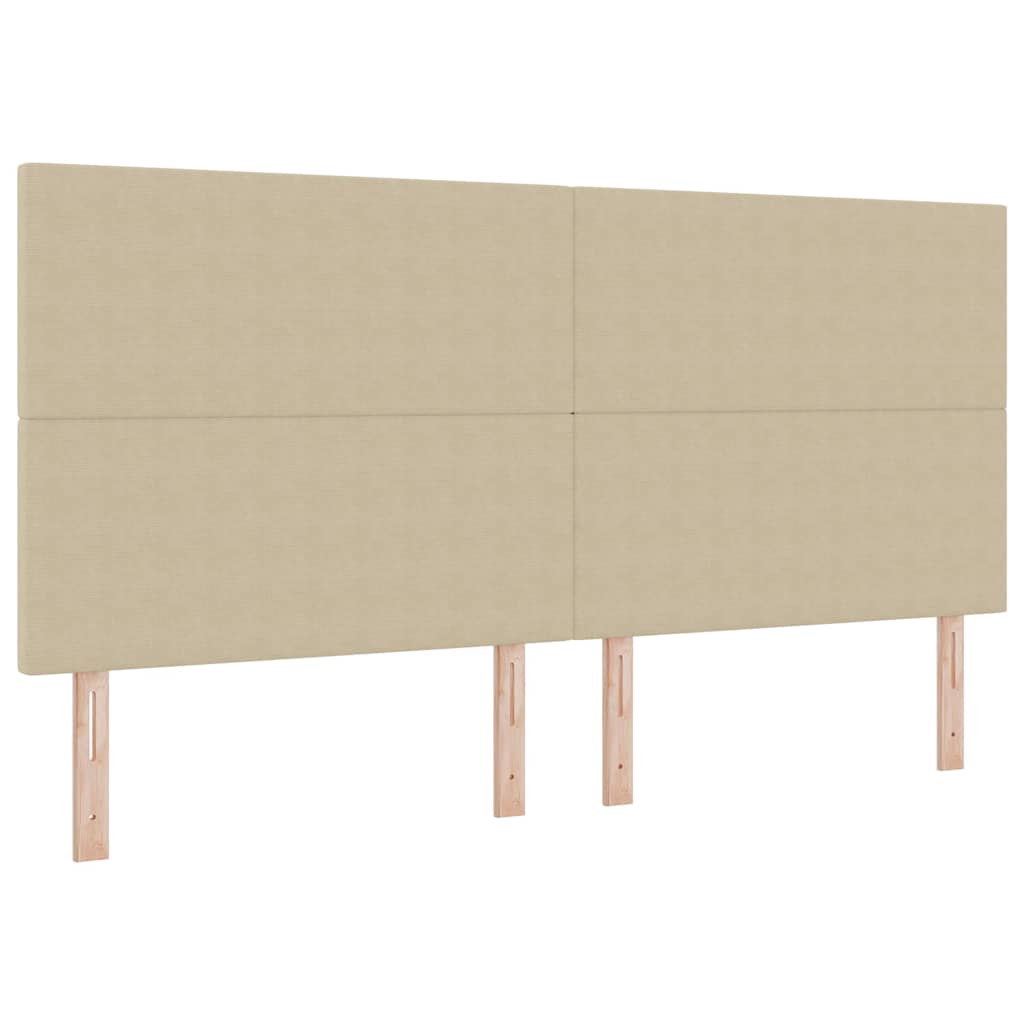 Letto a molle con testiera Grigio chiaro e bianco 200 x 200 cm | homemem39