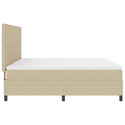 Letto a molle con testiera Grigio chiaro e bianco 200 x 200 cm | homemem39