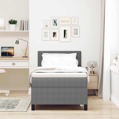 Letto a Sorgente LED Grigio chiaro e bianco 80 x 200 cm | homemem39