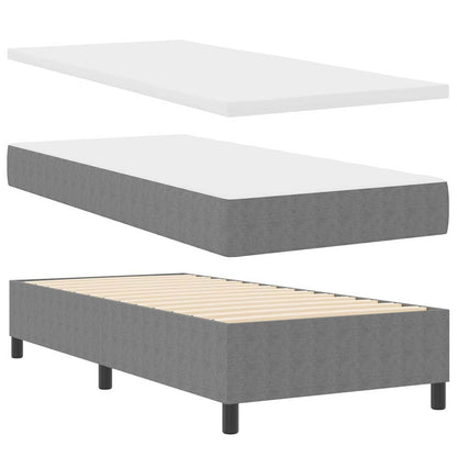 Letto a Sorgente LED Grigio chiaro e bianco 80 x 200 cm | homemem39