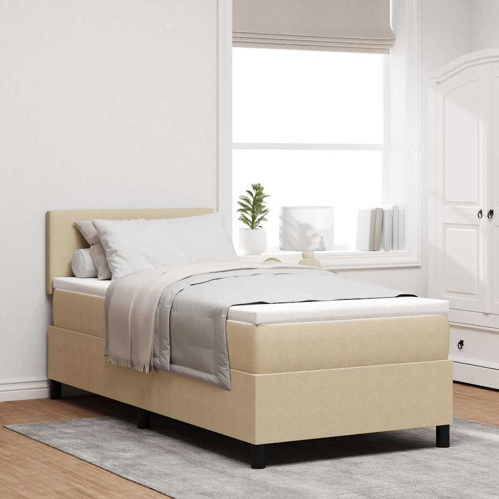 Letto a Sorgente LED Grigio chiaro e bianco 80 x 200 cm | homemem39