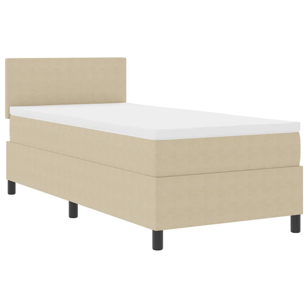 Letto a Sorgente LED Grigio chiaro e bianco 80 x 200 cm