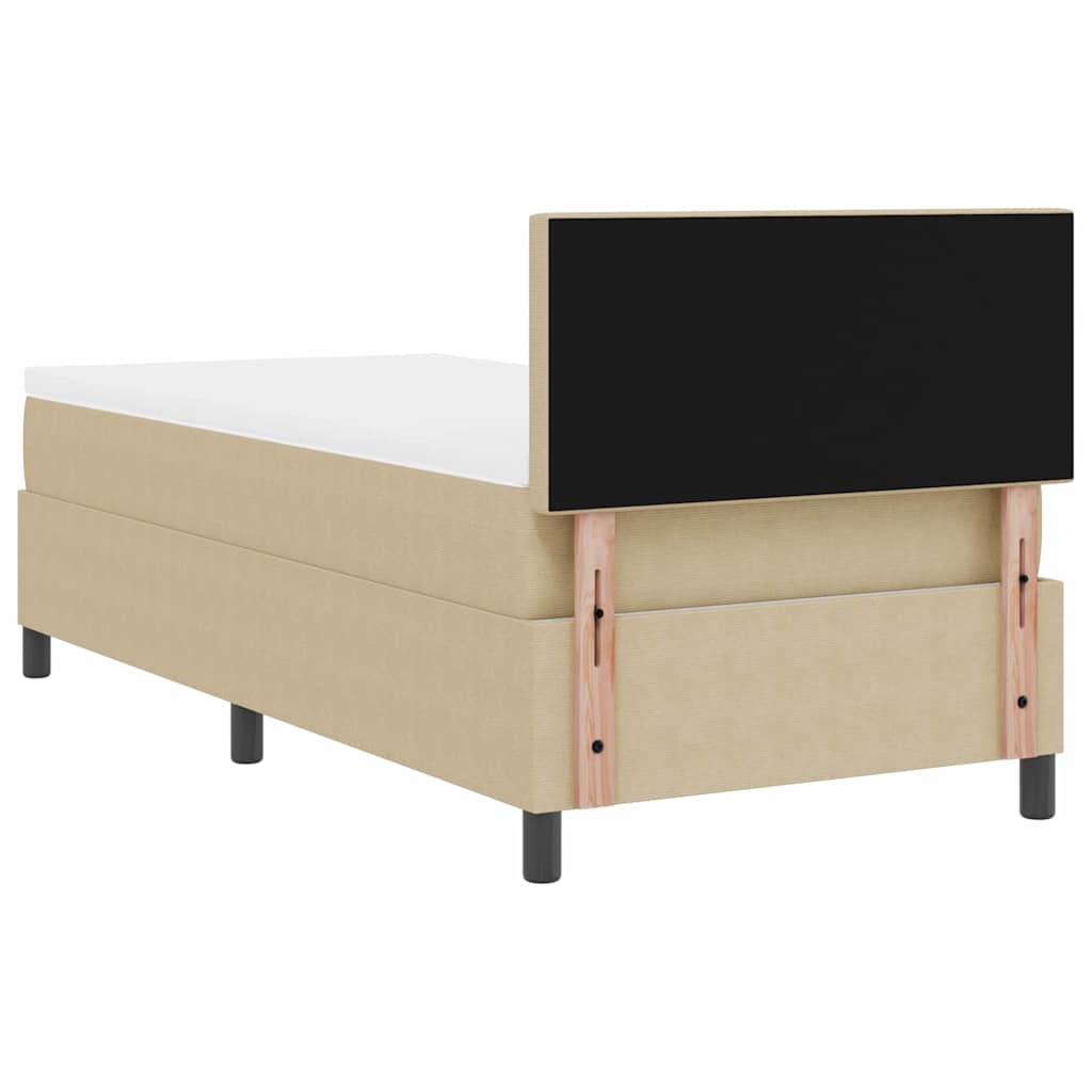 Letto a Sorgente LED Grigio chiaro e bianco 80 x 200 cm