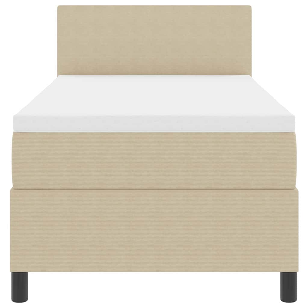 Letto a Sorgente LED Grigio chiaro e bianco 80 x 200 cm