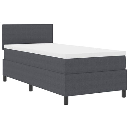 Letto a Sorgente LED Grigio Scuro e Bianco 90 x 200 cm | homemem39