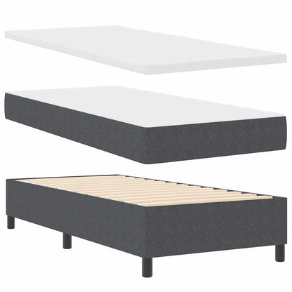 Letto a Sorgente LED Grigio Scuro e Bianco 90 x 200 cm | homemem39
