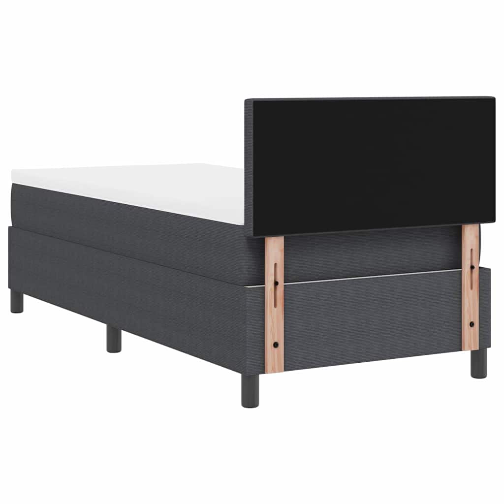 Letto a Sorgente LED Grigio Scuro e Bianco 90 x 200 cm | homemem39
