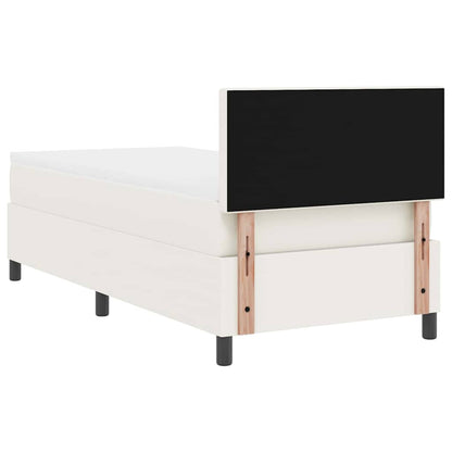 Letto a Sorgente LED con testiera Crema e Bianco 100 x 200 cm
