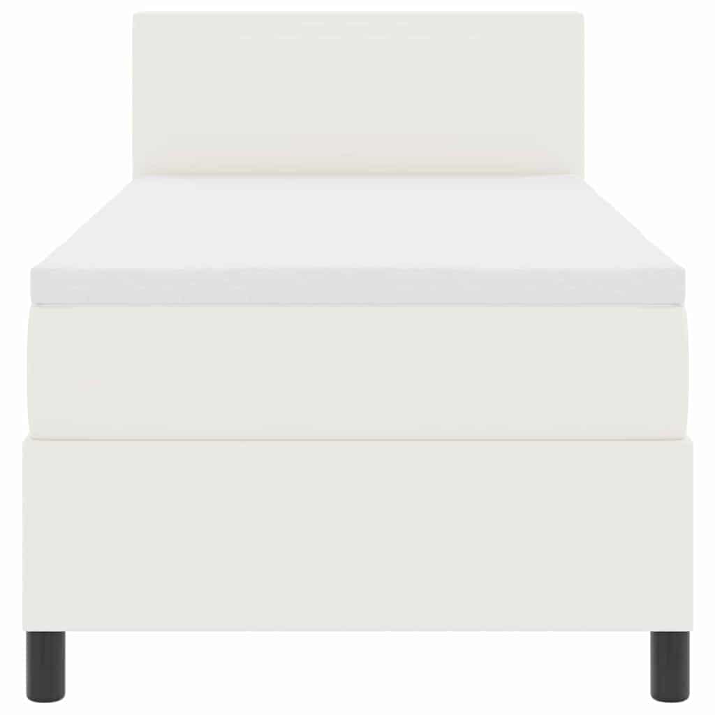 Letto a Sorgente LED con testiera Crema e Bianco 100 x 200 cm | homemem39