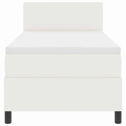 Letto a Sorgente LED con testiera Crema e Bianco 100 x 200 cm | homemem39