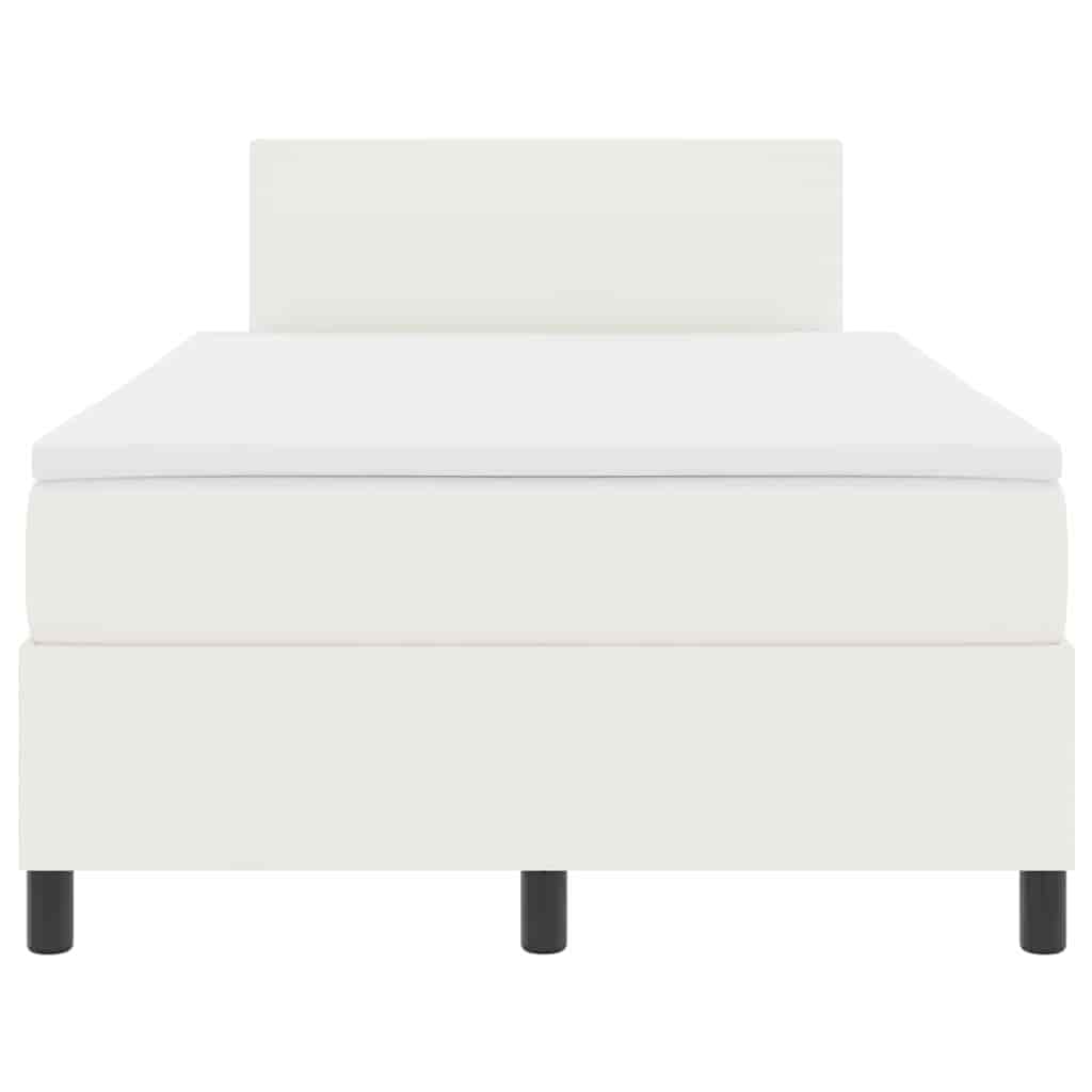 Letto a Sorgente LED con testiera Crema e Bianco 120 x 190 cm | homemem39