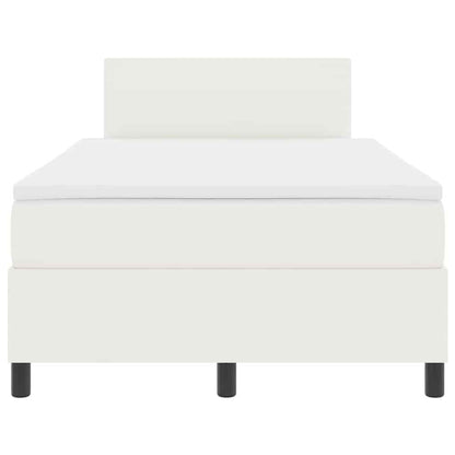 Letto a Sorgente LED con testiera Crema e Bianco 120 x 190 cm | homemem39